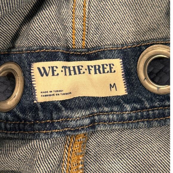 Free People Edison Wide Leg Denim Jumpsuit Size Medium - Picture 7 of 9